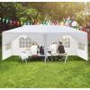 imageOutvita Outdoor Gazebo White Canopy with sidewalls Wedding Party Tent with UV Blocking for Parties Sun Rain Shelter Gazebo Canopy Tent 10x30ft10x20ft