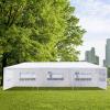 imageOutvita Outdoor Gazebo White Canopy with sidewalls Wedding Party Tent with UV Blocking for Parties Sun Rain Shelter Gazebo Canopy Tent 10x30ft10x30ft
