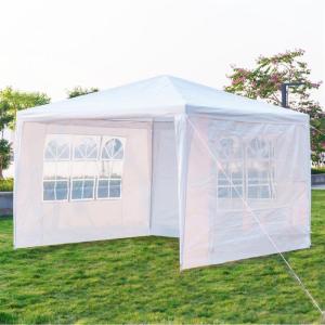 imageOutvita Outdoor Gazebo White Canopy with sidewalls Wedding Party Tent with UV Blocking for Parties Sun Rain Shelter Gazebo Canopy Tent 10x30ft10x10ft