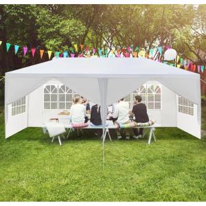 imageOutvita Outdoor Gazebo White Canopy with sidewalls Wedding Party Tent with UV Blocking for Parties Sun Rain Shelter Gazebo Canopy Tent 10x30ft10x20ft