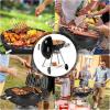 imageOutvita Charcoal Grill 22 inch Stainless Steel BBQ Charcoal with Wheels and Storage Holder for Camping Picnic Barbecue Party Outdoor