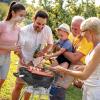 imageOutvita Charcoal Grill 22 inch Stainless Steel BBQ Charcoal with Wheels and Storage Holder for Camping Picnic Barbecue Party Outdoor
