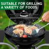 imageOutvita Kettle Charcoal Grill 22 inch Outdoor Barbecue Pit Grill Cart with 2 Side Tables for Patio Backyard Camping Picnic Cooking
