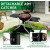 imageOutvita Kettle Charcoal Grill 22 inch Outdoor Barbecue Pit Grill Cart with 2 Side Tables for Patio Backyard Camping Picnic Cooking