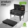 imageOutvita Portable Charcoal Grill with Thermometer DualSided Small Tabletop Barbecue Grill for Outdoor Camping BBQ Cooking Backyard Party Heavy Duty Easy Assembly Black1732 x 1063 x 185