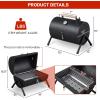 imageOutvita Portable Charcoal Grill with Thermometer DualSided Small Tabletop Barbecue Grill for Outdoor Camping BBQ Cooking Backyard Party Heavy Duty Easy Assembly Black15 X 12 X 15