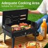 imageOutvita Portable Charcoal Grill with Thermometer DualSided Small Tabletop Barbecue Grill for Outdoor Camping BBQ Cooking Backyard Party Heavy Duty Easy Assembly Black1732 x 1063 x 185