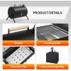 imageOutvita Portable Charcoal Grill with Thermometer DualSided Small Tabletop Barbecue Grill for Outdoor Camping BBQ Cooking Backyard Party Heavy Duty Easy Assembly Black15 x 11 x 15