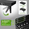 imageOutvita Portable Charcoal Grill with Thermometer DualSided Small Tabletop Barbecue Grill for Outdoor Camping BBQ Cooking Backyard Party Heavy Duty Easy Assembly Black1732 x 1063 x 185