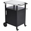 imageOutdoor Grill Cart with Storage Outdoor Grill Table with Spice Rack Lockable Wheels amp Stainless Steel Top Rolling Bar Cart Outdoor BBQ for Patio Family Home Party Bar Single Door BlackSilver With 1 Door Storage Cabinet
