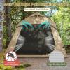 imageOutvita Inflatable Tents Easy Setup Blow Up Tent with Pump Waterproof Oxford Inflatable House for Camping Air Glamping Tent with Stove Jack Mesh Windows Storage Bag24 Khaki