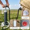 imageOutvita Inflatable Tents Easy Setup Blow Up Tent with Pump Waterproof Oxford Inflatable House for Camping Air Glamping Tent with Stove Jack Mesh Windows Storage Bag35 Khaki