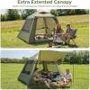 imageOutvita Inflatable Tents Easy Setup Blow Up Tent with Pump Waterproof Oxford Inflatable House for Camping Air Glamping Tent with Stove Jack Mesh Windows Storage Bag24 Green