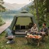 imageOutvita Inflatable Tents Easy Setup Blow Up Tent with Pump Waterproof Oxford Inflatable House for Camping Air Glamping Tent with Stove Jack Mesh Windows Storage Bag24 Green