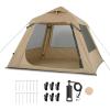 imageOutvita Inflatable Tents Easy Setup Blow Up Tent with Pump Waterproof Oxford Inflatable House for Camping Air Glamping Tent with Stove Jack Mesh Windows Storage Bag24 Khaki