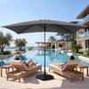 image:imageOutvita Patio Umbrella with Crank amp Tilt  100 Polyester UV Protected Outdoor Umbrella for Patio Backyard amp Pool  Easy Clean Waterproof Canopy10ftGrey