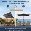 image:imageOutvita Patio Umbrella with Crank amp Tilt  100 Polyester UV Protected Outdoor Umbrella for Patio Backyard amp Pool  Easy Clean Waterproof Canopy10ftGrey