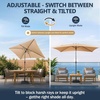 image:imageOutvita Patio Umbrella with Crank amp Tilt  100 Polyester UV Protected Outdoor Umbrella for Patio Backyard amp Pool  Easy Clean Waterproof Canopy10ftKhaki