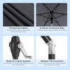 image:imageOutvita Patio Umbrella with Crank amp Tilt  100 Polyester UV Protected Outdoor Umbrella for Patio Backyard amp Pool  Easy Clean Waterproof Canopy75ftGrey