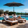image:imageOutvita Patio Umbrella with Crank amp Tilt  100 Polyester UV Protected Outdoor Umbrella for Patio Backyard amp Pool  Easy Clean Waterproof Canopy75ftGrey