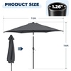 image:imageOutvita Patio Umbrella with Crank amp Tilt  100 Polyester UV Protected Outdoor Umbrella for Patio Backyard amp Pool  Easy Clean Waterproof Canopy75ftGrey