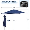 image:imageOutvita Patio Umbrella with Crank amp Tilt  100 Polyester UV Protected Outdoor Umbrella for Patio Backyard amp Pool  Easy Clean Waterproof Canopy75ftNavy Blue