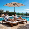 image:imageOutvita Patio Umbrella with Crank amp Tilt  100 Polyester UV Protected Outdoor Umbrella for Patio Backyard amp Pool  Easy Clean Waterproof Canopy9ftKhaki