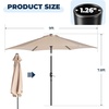 image:imageOutvita Patio Umbrella with Crank amp Tilt  100 Polyester UV Protected Outdoor Umbrella for Patio Backyard amp Pool  Easy Clean Waterproof Canopy9ftKhaki