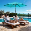 image:imageOutvita Patio Umbrella with Crank amp Tilt  100 Polyester UV Protected Outdoor Umbrella for Patio Backyard amp Pool  Easy Clean Waterproof Canopy9ftSky Blue