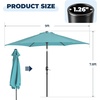 image:imageOutvita Patio Umbrella with Crank amp Tilt  100 Polyester UV Protected Outdoor Umbrella for Patio Backyard amp Pool  Easy Clean Waterproof Canopy9ftSky Blue