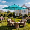 image:imageOutvita Patio Umbrella with Crank amp Tilt  100 Polyester UV Protected Outdoor Umbrella for Patio Backyard amp Pool  Easy Clean Waterproof Canopy9ftSky Blue