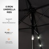 image:imageOutvita Patio Umbrella with Crank amp Tilt  100 Polyester UV Protected Outdoor Umbrella for Patio Backyard amp Pool  Easy Clean Waterproof Canopy9ftwith lightsGrey