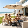 image:imageOutvita Patio Umbrella with Crank amp Tilt  100 Polyester UV Protected Outdoor Umbrella for Patio Backyard amp Pool  Easy Clean Waterproof Canopy9ftwith lightsKhaki