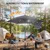 image:imageOutvita Patio Umbrella with Crank amp Tilt  100 Polyester UV Protected Outdoor Umbrella for Patio Backyard amp Pool  Easy Clean Waterproof Canopy9ftwith lightsGrey