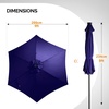 image:imageOutvita Patio Umbrella with Crank amp Tilt  100 Polyester UV Protected Outdoor Umbrella for Patio Backyard amp Pool  Easy Clean Waterproof Canopy9ftwith lightsNavy Blue
