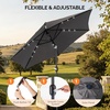 image:imageOutvita Patio Umbrella with Crank amp Tilt  100 Polyester UV Protected Outdoor Umbrella for Patio Backyard amp Pool  Easy Clean Waterproof Canopy9ftwith lightsGrey