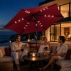 image:imageOutvita Patio Umbrella with Crank amp Tilt  100 Polyester UV Protected Outdoor Umbrella for Patio Backyard amp Pool  Easy Clean Waterproof Canopy9ftwith lights