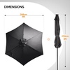 image:imageOutvita Patio Umbrella with Crank amp Tilt  100 Polyester UV Protected Outdoor Umbrella for Patio Backyard amp Pool  Easy Clean Waterproof Canopy9ftwith lightsGrey