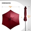 image:imageOutvita Patio Umbrella with Crank amp Tilt  100 Polyester UV Protected Outdoor Umbrella for Patio Backyard amp Pool  Easy Clean Waterproof Canopy9ftwith lights
