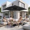 image:imageOutvita Patio Umbrella with Crank amp Tilt  100 Polyester UV Protected Outdoor Umbrella for Patio Backyard amp Pool  Easy Clean Waterproof Canopy9ftwith lightsGrey