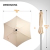 image:imageOutvita Patio Umbrella with Crank amp Tilt  100 Polyester UV Protected Outdoor Umbrella for Patio Backyard amp Pool  Easy Clean Waterproof Canopy9ftwith lightsKhaki