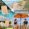 image:imageOutvita Webbed Lawn Chairs Set of 2 Foldable Metal Patio Chairs Stable Steel Outdoor Chair for Camping Fishing Beach Poolside Backyard and BBQOrangewhite