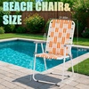 image:imageOutvita Webbed Lawn Chairs Set of 2 Foldable Metal Patio Chairs Stable Steel Outdoor Chair for Camping Fishing Beach Poolside Backyard and BBQOrangewhite