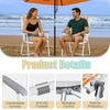 image:imageOutvita Webbed Lawn Chairs Set of 2 Foldable Metal Patio Chairs Stable Steel Outdoor Chair for Camping Fishing Beach Poolside Backyard and BBQOrangewhite