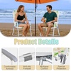 image:imageOutvita Webbed Lawn Chairs Set of 2 Foldable Metal Patio Chairs Stable Steel Outdoor Chair for Camping Fishing Beach Poolside Backyard and BBQRainbow
