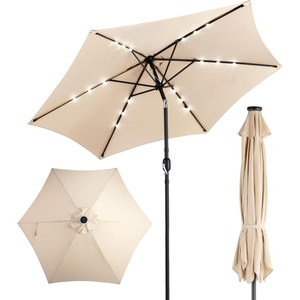 image:imageOutvita Patio Umbrella with Crank amp Tilt  100 Polyester UV Protected Outdoor Umbrella for Patio Backyard amp Pool  Easy Clean Waterproof Canopy9ftwith lightsKhaki