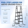 image:imageOutvita Metal Frame Above Ground Swimming Pool Entry 3 Step Exit Ladder for 42 High Wall Pools 300 Pound CapacityBlue amp WhiteBlack