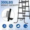 image:imageOutvita Metal Frame Above Ground Swimming Pool Entry 3 Step Exit Ladder for 42 High Wall Pools 300 Pound CapacityBlue amp WhiteBlack