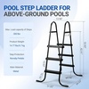 image:imageOutvita Metal Frame Above Ground Swimming Pool Entry 3 Step Exit Ladder for 42 High Wall Pools 300 Pound CapacityBlue amp WhiteBlack