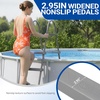 image:imageOutvita Metal Frame Above Ground Swimming Pool Entry 3 Step Exit Ladder for 42 High Wall Pools 300 Pound CapacityBlue amp WhiteGray
